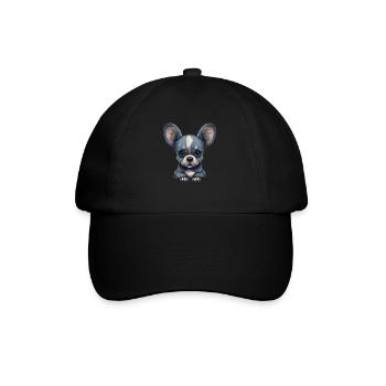 Chihuahua Maus | Lustiges Comic Motiv Film Hund - Baseballkappe - Schwarz/Schwarz - Vorne