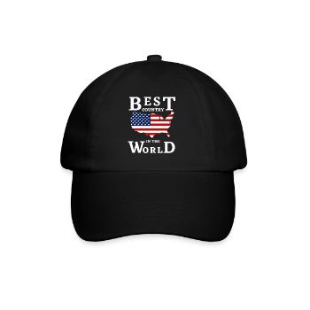 Meilleur pays du monde Drapeau américain patriotique - Casquette classique - noir/noir - Devant