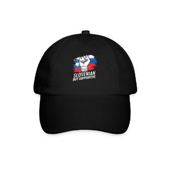 Pas slovène mais favorable au drapeau slovène - Casquette classique - noir/noir - Devant