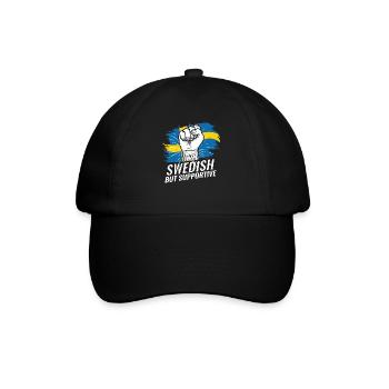 Pas suédois mais favorable à la Suède Pays du drapeau - Casquette classique - noir/noir - Devant