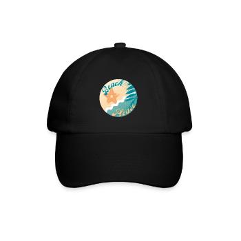 Beach please - Baseball Cap - black/black - Front