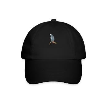 Motif de perroquet gris I pour porte-oiseau - Casquette classique - noir/noir - Devant