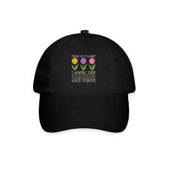 Point de croix C’est la preuve que j’ai Needlepoint - Casquette classique - noir/noir - Devant