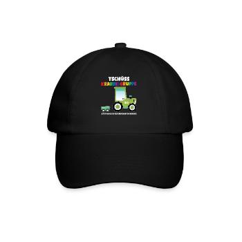 Kindergarten Traktor Kindergartenanfänger Geschenk - Baseballkappe - Schwarz/Schwarz - Vorne
