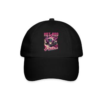 Hot Rod Momma, Muscle Car Womens Hot Rod - Baseballkappe - Schwarz/Schwarz - Vorne