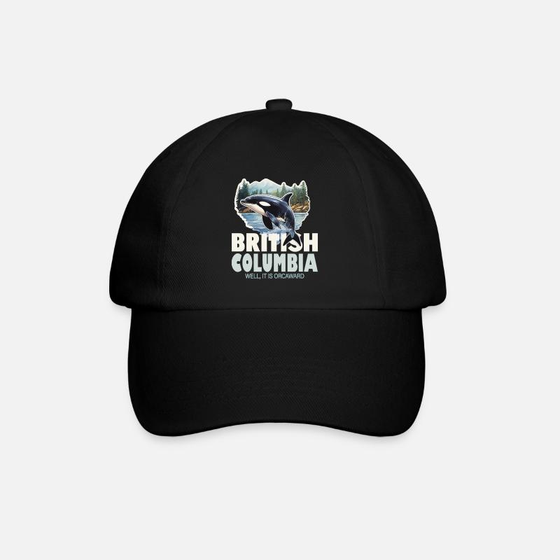 British Columbia Souvenir Orca - Baseballkappe - Schwarz/Schwarz