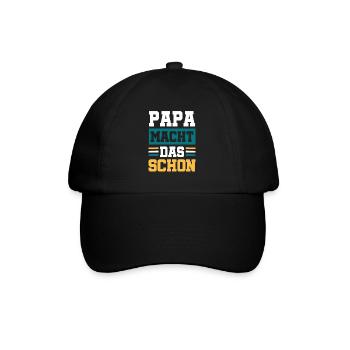 Papa macht das schon - Baseballkappe - Schwarz/Schwarz - Vorne