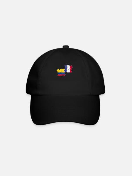 Colombie France Vintage Flag Colombien - Casquette classique - noir/noir