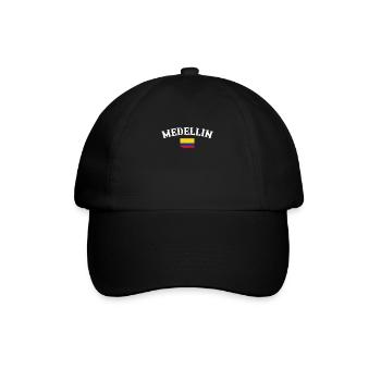 Medellin Vintage Colombia Colombian Flag - Baseball Cap - black/black - Front