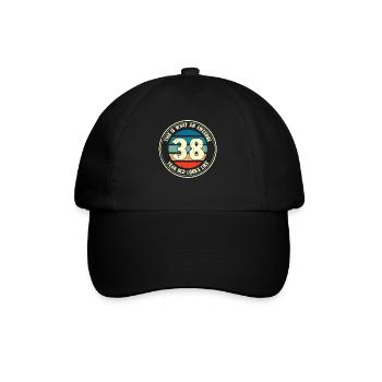 38. Geburtstag so sieht man mit 38 Retro Geschenk - Baseballkappe - Schwarz/Schwarz - Vorne