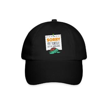 Sea Turtle Tortoise Sorry My - Baseball Cap - black/black - Front