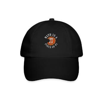 Les mathématiques sont un morceau de Pi - Casquette classique - noir/noir - Devant