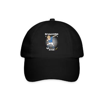 Lustige Schultüte Fußball Schulkind 2023 - Baseballkappe - Schwarz/Schwarz - Vorne