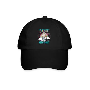 Einschulung Einhorn Mädchen Grundschule - Baseballkappe - Schwarz/Schwarz - Vorne