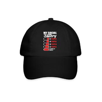 My Social Battery Maverick - Baseball Cap - black/black - Front