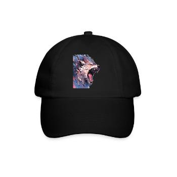 Wolf Wolf Head Wolves Forest Dwellers Animals - Baseball Cap - black/black - Front