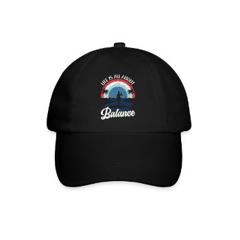 Life is all about Balance - Stand-up Paddle Stand Up - Baseball Cap - black/black - Front