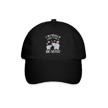 I ́m Finally Going To Be A Big Sister Elephant - Baseball Cap - black/black - Front