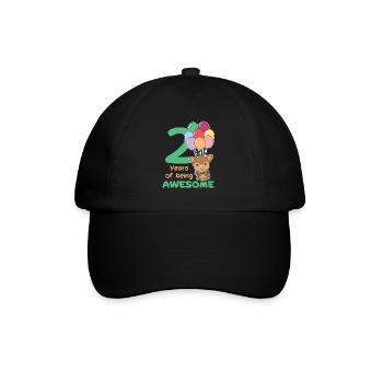 Cerf pour les enfants de 2e anniversaire de deux ans - Casquette classique - noir/noir - Devant