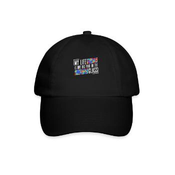 Ma vie est une grosse tranche dans un verre - - Casquette classique - noir/noir - Devant