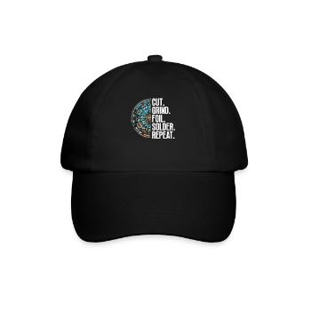 Schneiden. Schleifen. Folieren. Löten. - Baseballkappe - Schwarz/Schwarz - Vorne