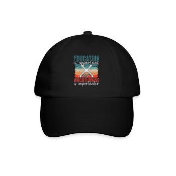 Woodturning Education Is Important But Workshop - Baseball Cap - black/black - Front