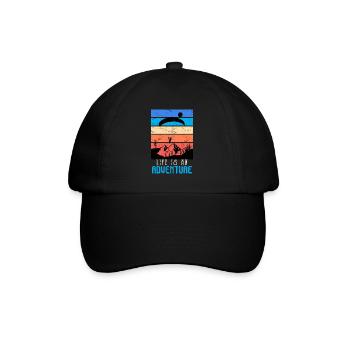 Paragliders Life is an adventure - Baseball Cap - black/black - Front