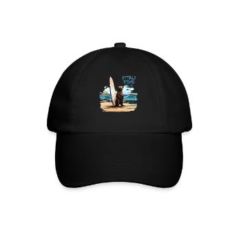 841 Surfing Otter Otterly Stoked Otter 841 - Baseballkappe - Schwarz/Schwarz - Vorne