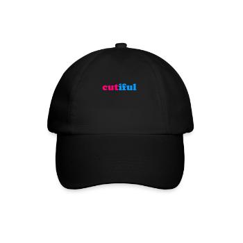 Cutiful Meine Mischung zischen Cute und Beautiful - Baseballkappe - Schwarz/Schwarz - Vorne