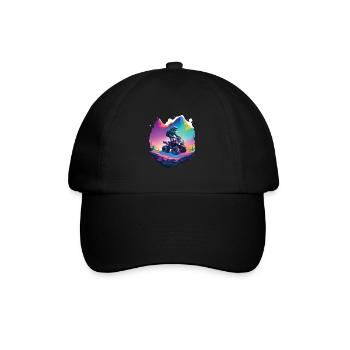 Quad Bike Outdoor Tour Race Quad Rider Design - Baseball Cap - black/black - Front