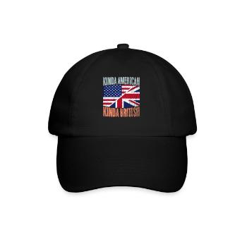 Vintage Moitié USA Moitié Grande-Bretagne Un peu américain - Casquette classique - noir/noir - Devant
