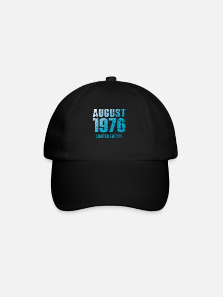 August 1976 Limited Edition Geburtstag Geschenk - Baseballkasket - sort/sort