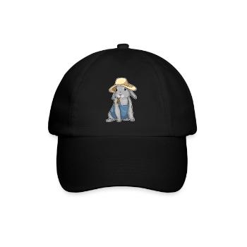 Hase Landwirt Weizen Bauernhof - Baseballkappe - Schwarz/Schwarz - Vorne