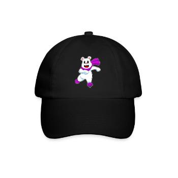 Polar Bear Ice Skating Skates - Baseball Cap - black/black - Front