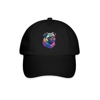 Süßer Mops - Das ultimative Hundeliebhaber Design - Baseballkappe - Schwarz/Schwarz - Vorne