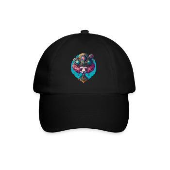 Funny Steampunk Poodle Vintage Dog Design - Baseball Cap - black/black - Front