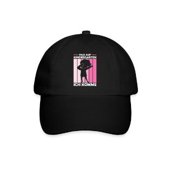 Kindergarten Dabbing Kita-Anfang Geschenk - Baseballkappe - Schwarz/Schwarz - Vorne