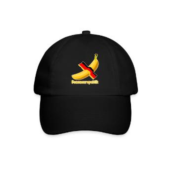 Bananenrepublik deutsche Flagge - Baseballkappe - Schwarz/Schwarz - Vorne