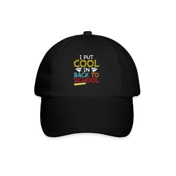 I made back-to-school cool - Baseball Cap - black/black - Front