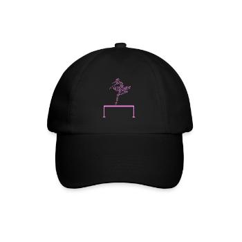Gymnastic Ballet Calligraphy Ballerina Gymnast - Baseball Cap - black/black - Front