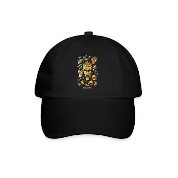 Delicious, fun fast food - Baseball Cap - black/black - Front