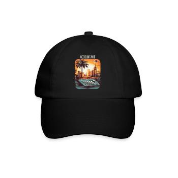 Accountant Vintage Sunset Accounting Graduation - Baseball Cap - black/black - Front