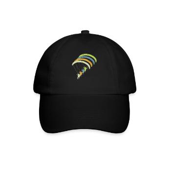 Paragliding Paragliding Pilot Shirt - Baseball Cap - black/black - Front