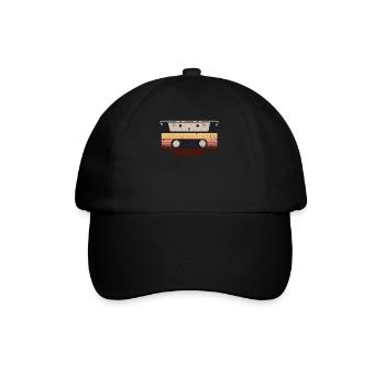80's Cassette Tape 1990s Pencil Winding Cassette - Baseball Cap - black/black - Front