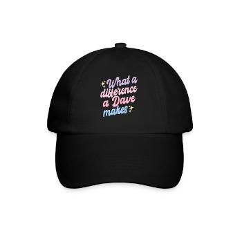 What A Difference A Dave Makes - Baseball Cap - black/black - Front