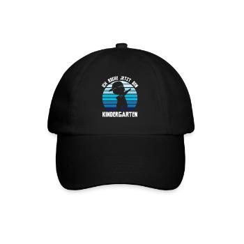 Kindergarten Dabbing Kita-Beginn Geschenk - Baseballkappe - Schwarz/Schwarz - Vorne