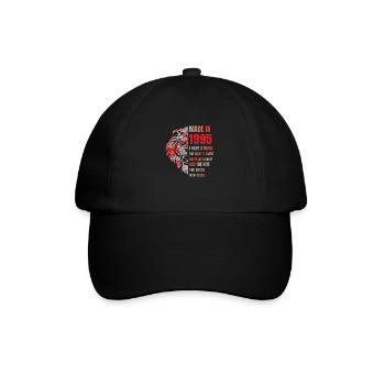 1995 Birthday Lion made in - Baseball Cap - black/black - Front