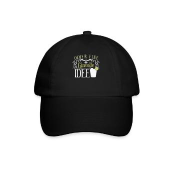 Gin Cocktail - Baseballkappe - Schwarz/Schwarz - Vorne