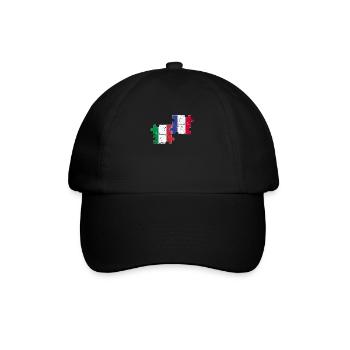 Italie France Vintage Flag Italien - Casquette classique - noir/noir - Devant