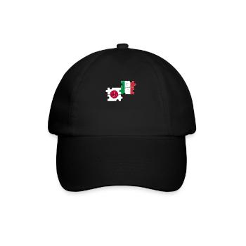 Japon Italie Drapeau Italien Japonais - Casquette classique - noir/noir - Devant